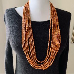 EARTHBOUND | Burnt Orange Natural Beads 36”